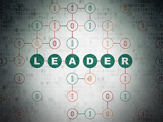 Image showing Business concept: Leader on Digital Data Paper background