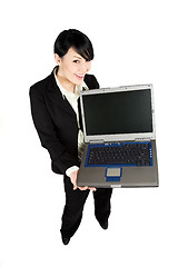 Image showing Businesswoman and laptop