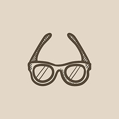 Image showing Glasses sketch icon.