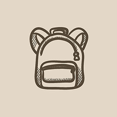 Image showing Backpack sketch icon.