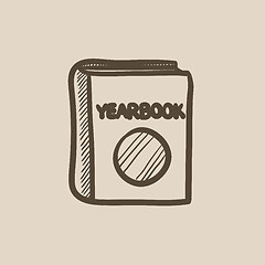 Image showing Yearbook sketch icon.