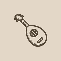 Image showing Mandolin sketch icon.