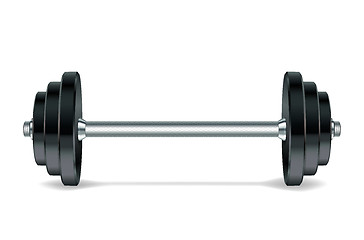 Image showing Metal realistic dumbbell