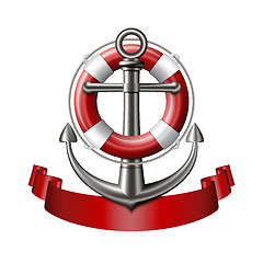 Image showing Anchor emblem, vector