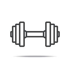 Image showing Dumbbell vector icon