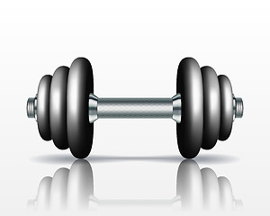 Image showing Metal realistic dumbbell