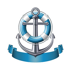 Image showing Anchor emblem, vector