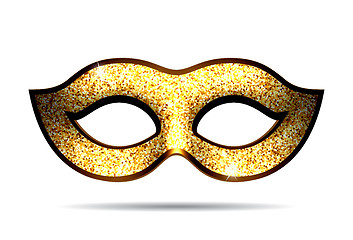 Image showing Gold carnival mask