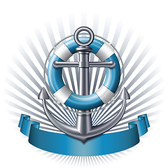 Image showing Anchor emblem, vector