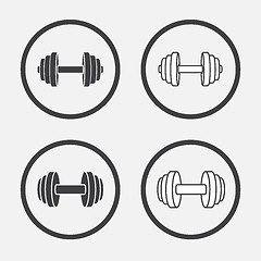 Image showing Dumbbell vector icon