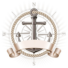 Image showing Anchor emblem, vector