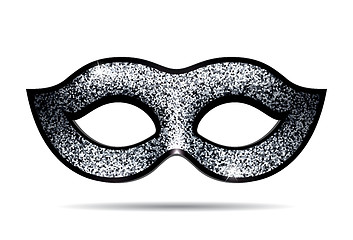 Image showing Silver shining carnival mask