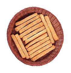 Image showing baking sticks in basket