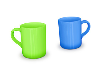 Image showing cups on white background