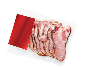 Image showing sliced meat packaged