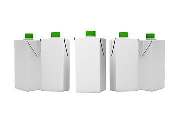 Image showing three blank tetra-brick packaging