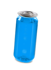 Image showing blue drink can isolated over white background