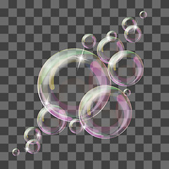 Image showing Abstract background with transparent bubbles.