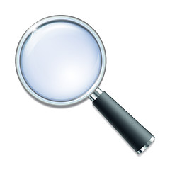 Image showing Magnifying glass isolated on white background.