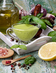 Image showing Fresh Pesto Sauce