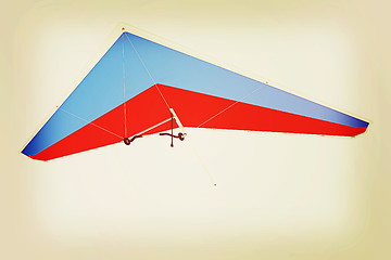 Image showing Hang glider. 3D illustration. Vintage style.