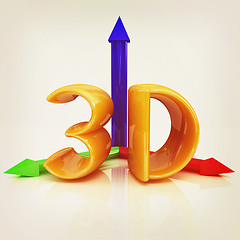 Image showing 3d text. 3D illustration. Vintage style.