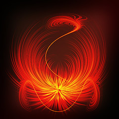 Image showing tongues of fire. 3D illustration. Vintage style.