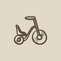 Image showing Child bike sketch icon.