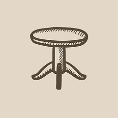 Image showing Round table sketch icon.