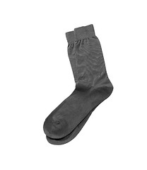 Image showing Black man\'s sock on a white background.