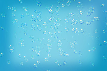 Image showing Blue water drops. 3D illustration. Vintage style.