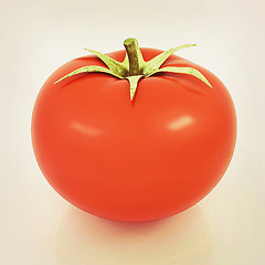 Image showing tomato. 3D illustration. Vintage style.