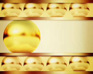 Image showing template with golden ball. 3D illustration. Vintage style.