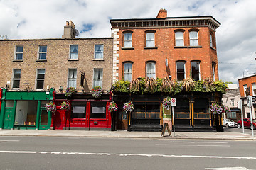 Image showing building with bar or pub on street of Dublin city