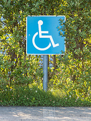 Image showing Sign for disable parking