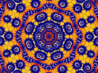 Image showing blue and orange and yellow