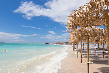 Image showing Elafonissi beach on Crete island, Greece.