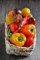 Image showing fresh ripe vegetables tomatoes