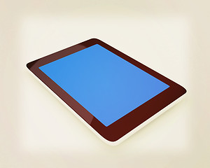 Image showing tablet pc. 3D illustration. Vintage style.