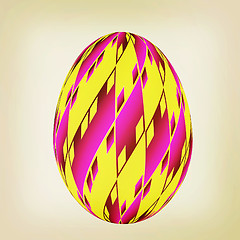 Image showing Easter egg. 3D illustration. Vintage style.