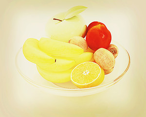 Image showing Citrus. 3D illustration. Vintage style.