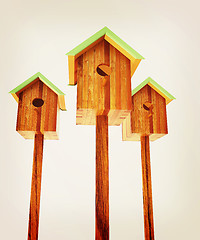 Image showing Nesting boxes. 3D illustration. Vintage style.