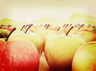 Image showing apples . 3D illustration. Vintage style.