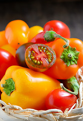 Image showing Fresh ripe vegetables tomatoes