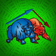 Image showing Bulls and bear