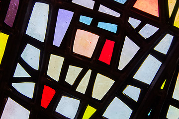 Image showing Image of a multicolored stained glass window