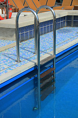 Image showing swimming pool stairs