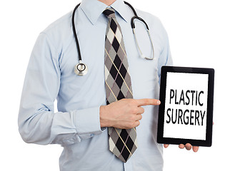 Image showing Doctor holding tablet - Plastic surgery