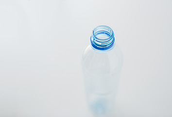 Image showing close up of empty used plastic bottle on table