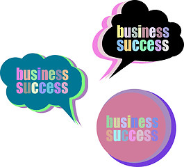 Image showing business success. Set of stickers, labels, tags. Business banners, Template for infographics. Icon set. Icon flat. Vector illustration